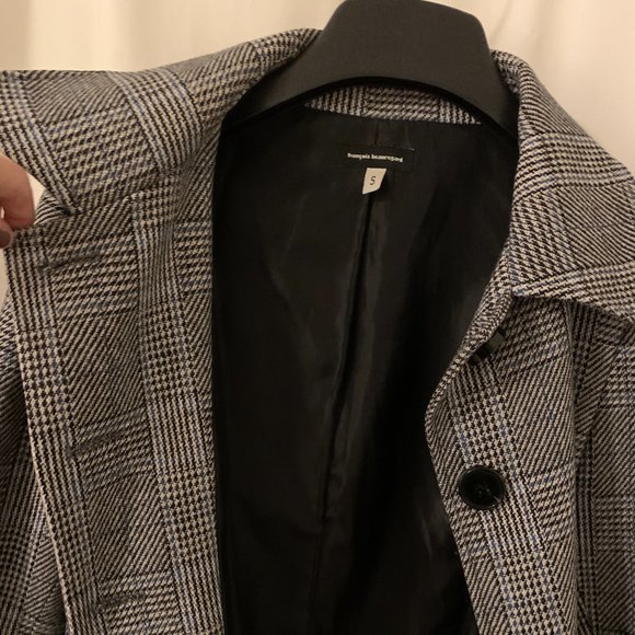 70s inspired light wool peacoat made in Canada - Picture 5 of 8